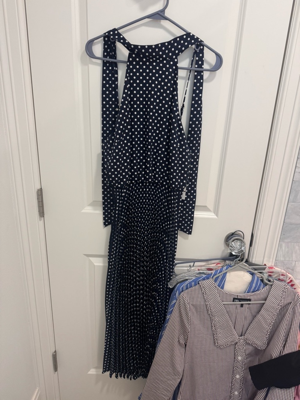 Zara Black and White Polka Dot Maxi Dress